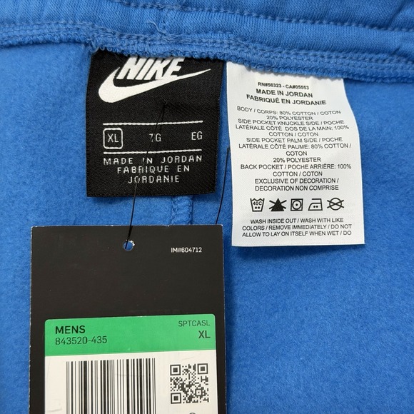Nike Sportswear Tech Fleece Swoosh Drawstring Shorts Size XL Blue Athletic NWT - Picture 7 of 8